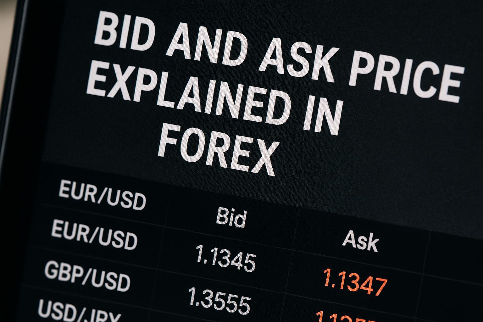 Bid and ask price explained in forex